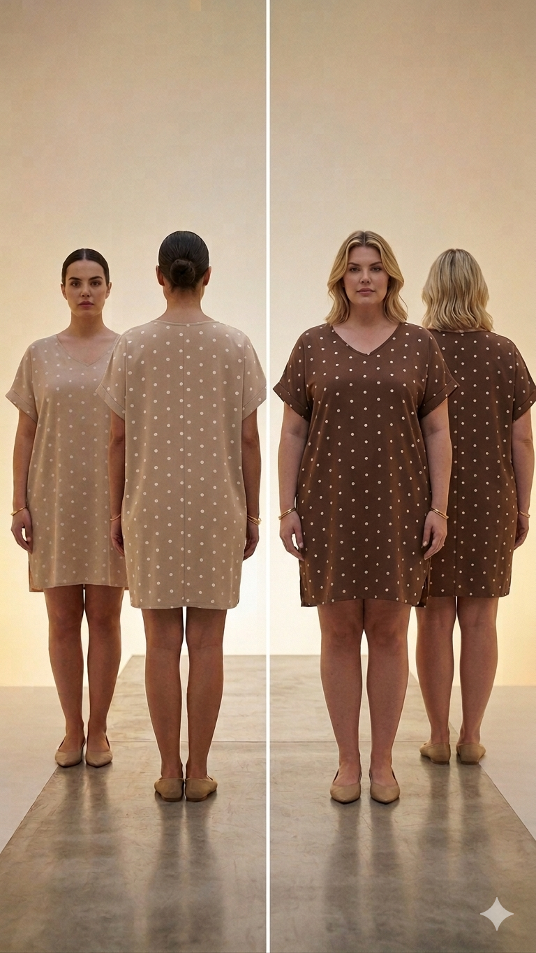 Vestidos lunares blancos fondo marrón oscuro talla 48 (copia)