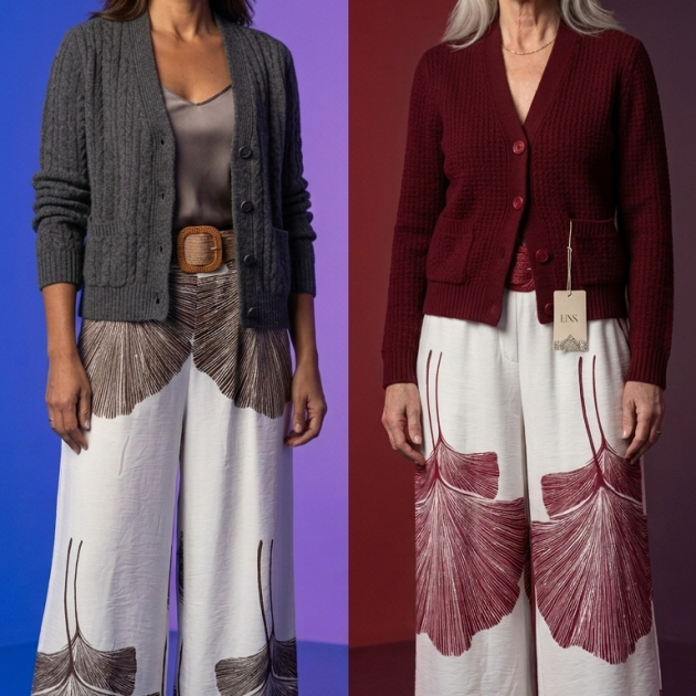 Pantalones fondo blanco , estampado flores negras  talla hasta 42