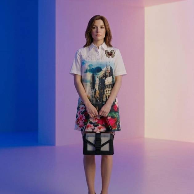 Vestido fondo blanco estampado talla L