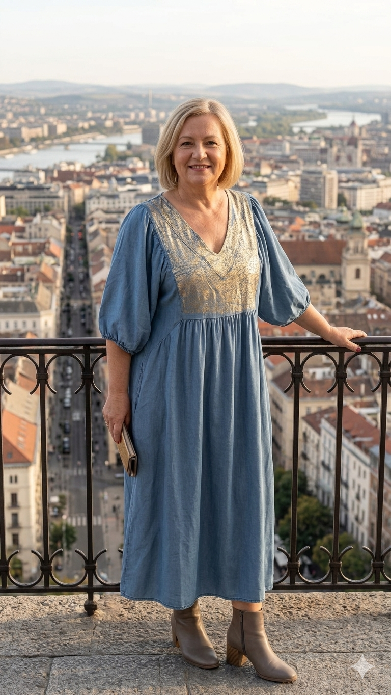 Vestido azul talla de la 40 hasta la 46